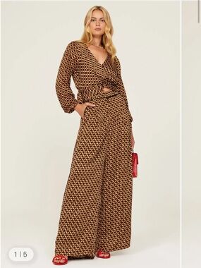 MinkPink Valentina Wide Leg Pants Size XS